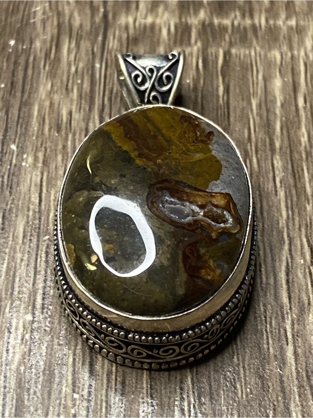 Coffee bean Jasper Pendant